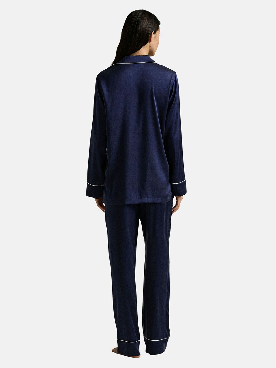 Пижама Polo Ralph Lauren Heritage Silk , Navy — фото 4