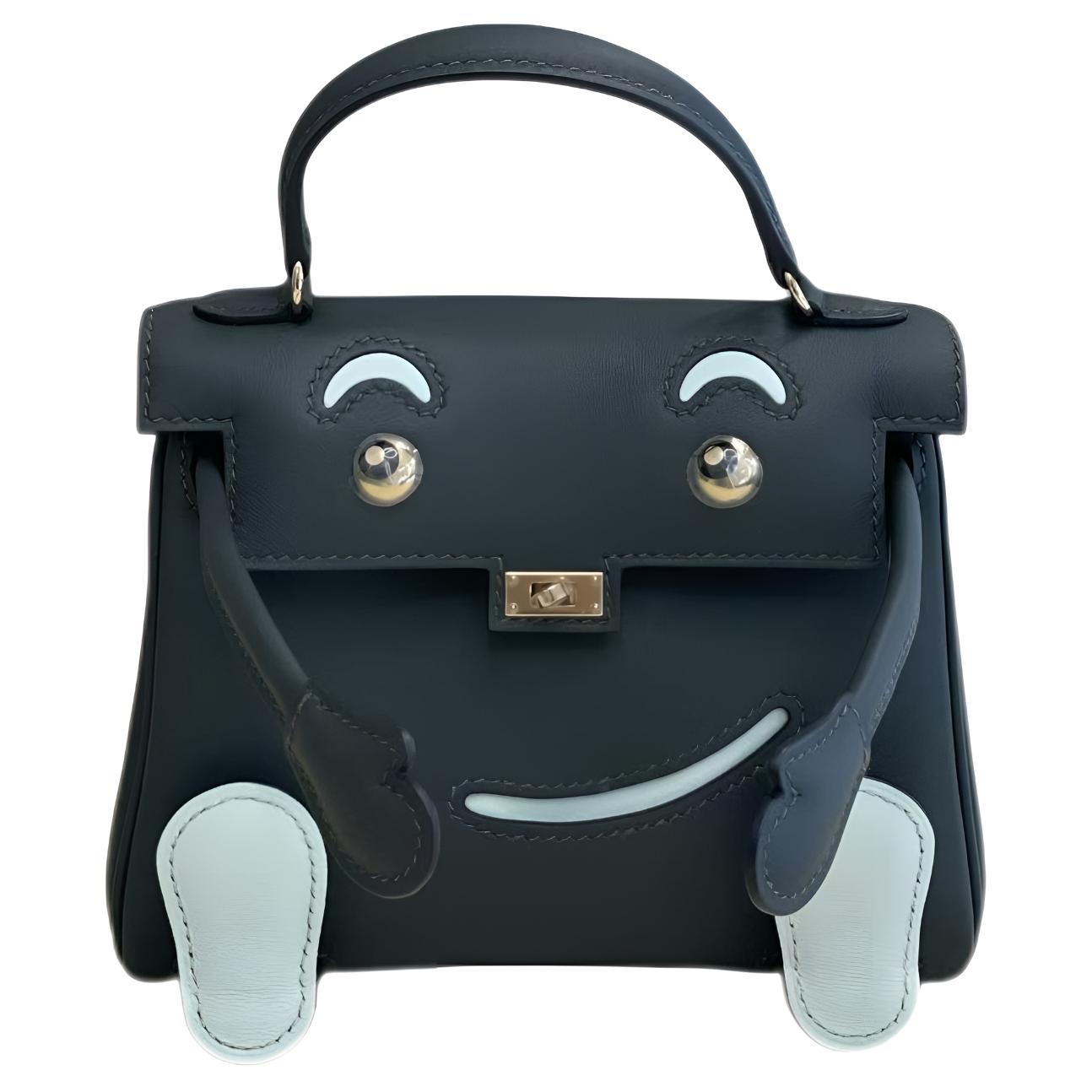 

HERMES Кожаная сумка Kelly Doll Swift для женщин Emerald