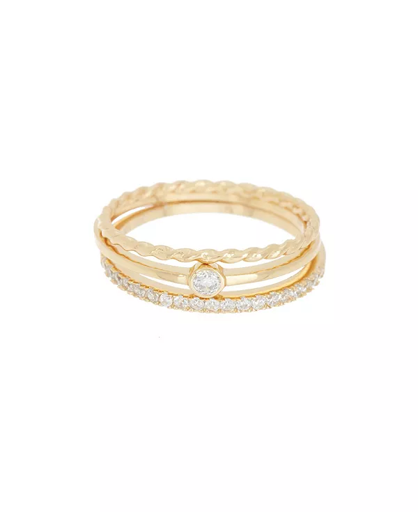 

Комплект из трех золотых колец Adornia, gold