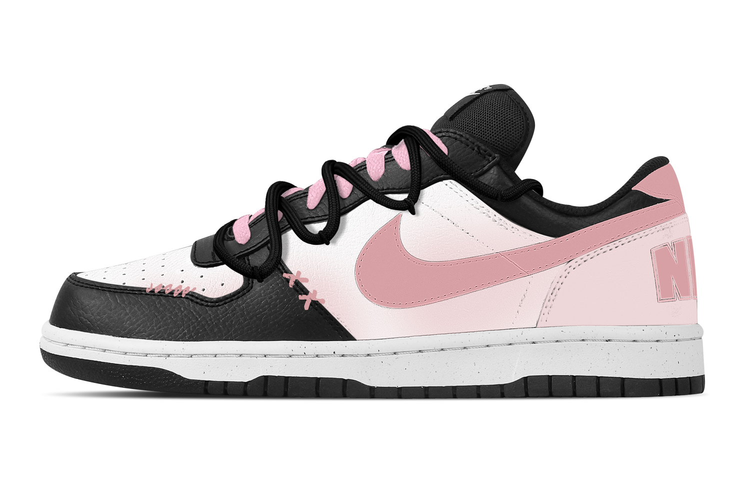 

Nike Большие токио тревел устойчивые к истиранию дышащие низкие скейтбордские туфли мужские black white pink