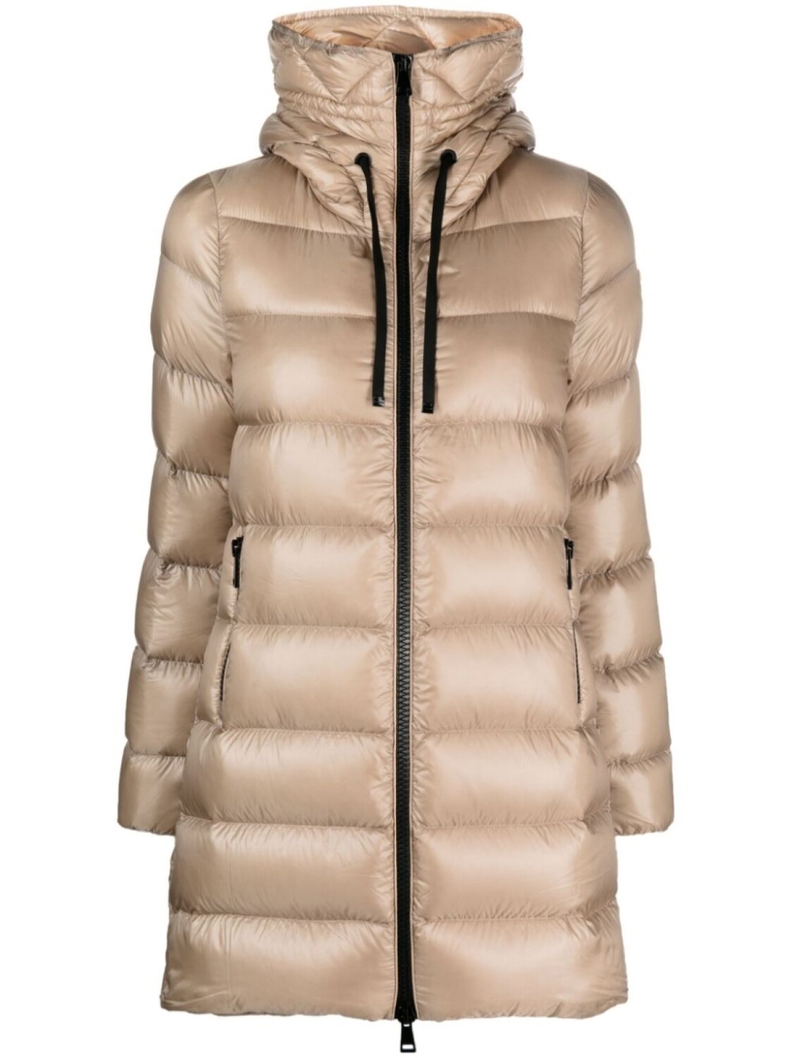 

Moncler стеганое пальто Suyen с капюшоном, нейтральный цвет