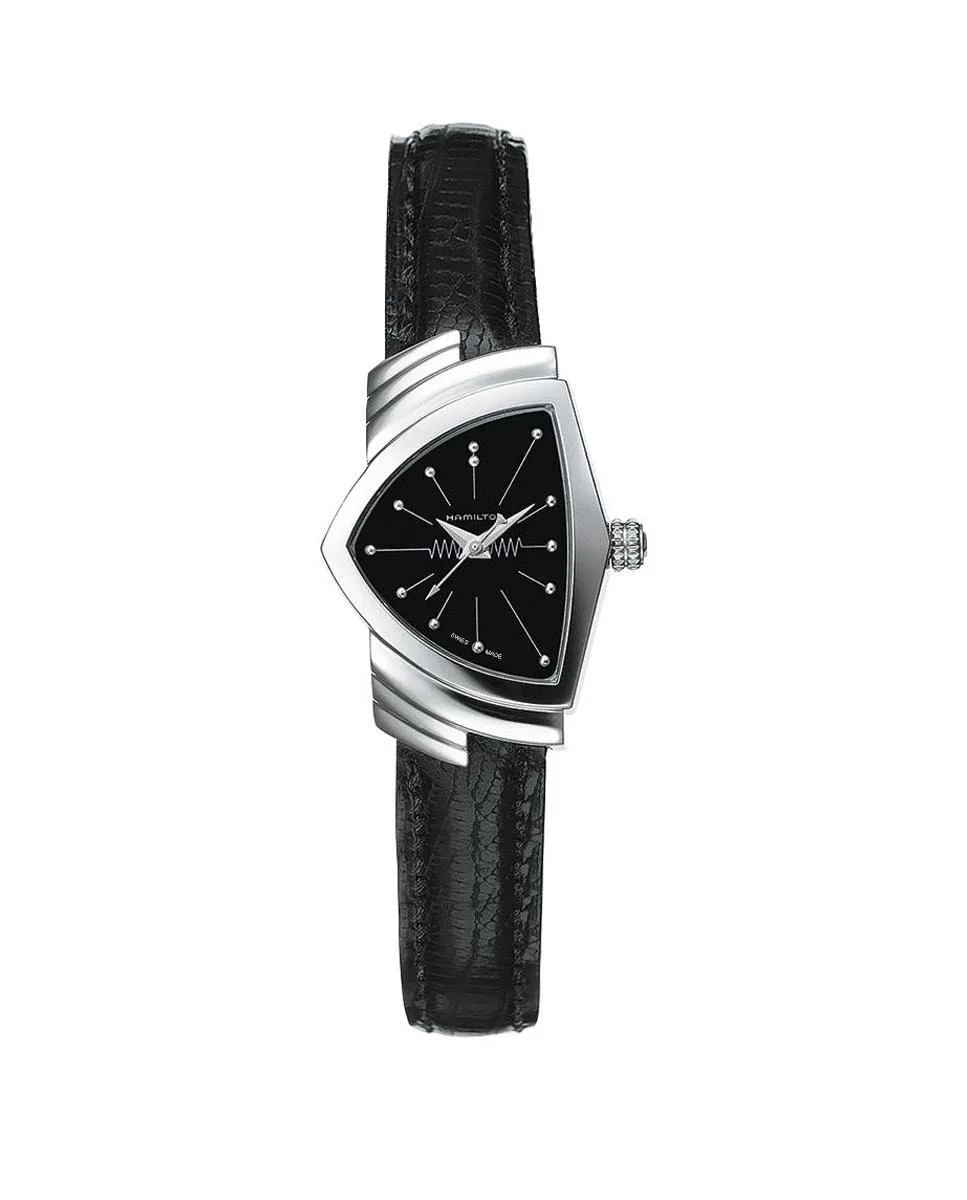 

Женские часы Ventura S H24211732 с кожаным ремешком Hamilton, черный