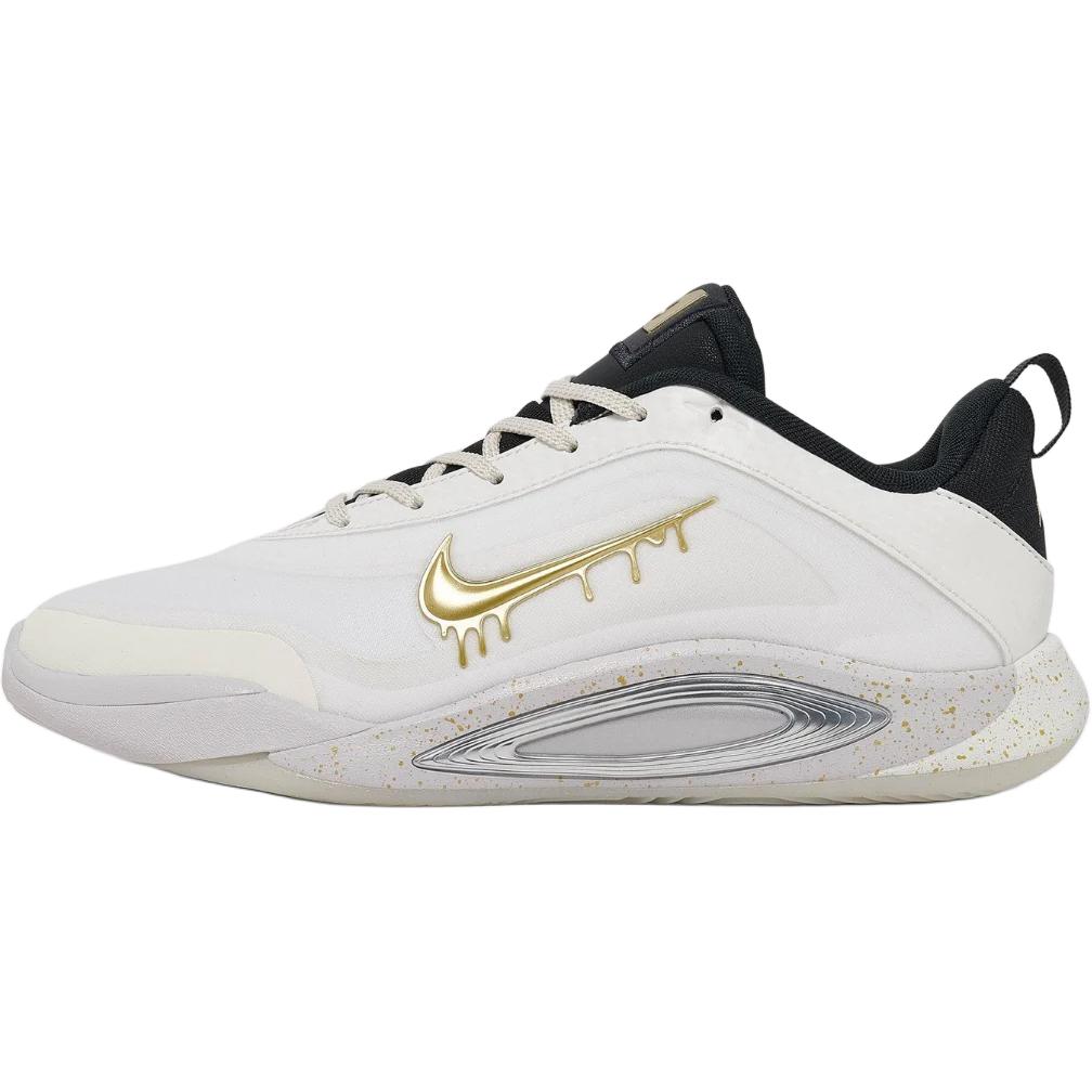 

A'One Низкие детские баскетбольные кроссовки Белые Золотые Подростки Nike, sail белый/metal золото/темно-серый/gothic