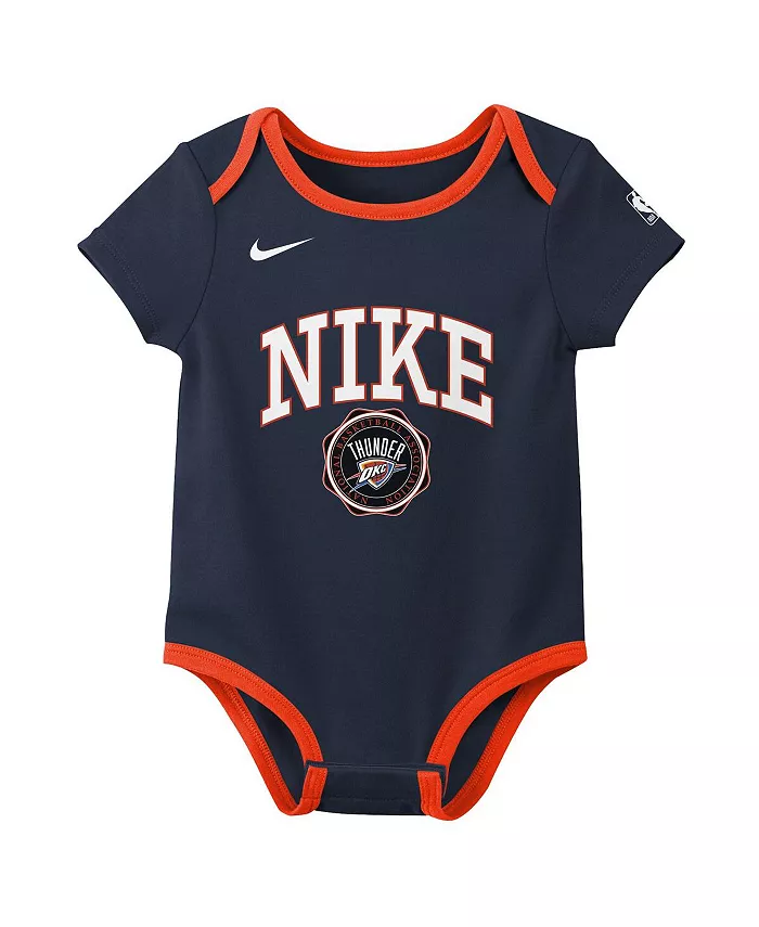 Новорожденный комплект из 2 боди Oklahoma City Thunder Just Do It в цвете Navy/Black Nike — фото 2