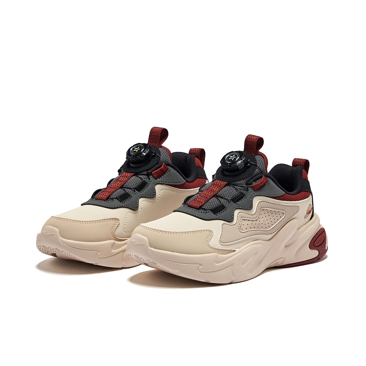Slip Resistant Rebound Lightweight Cushioning Low top Casual Shoes Warm Linen/Light Smoke Coffee Kids' ERKE KIDS, warm linen/светло smoke коричневый — фото 3