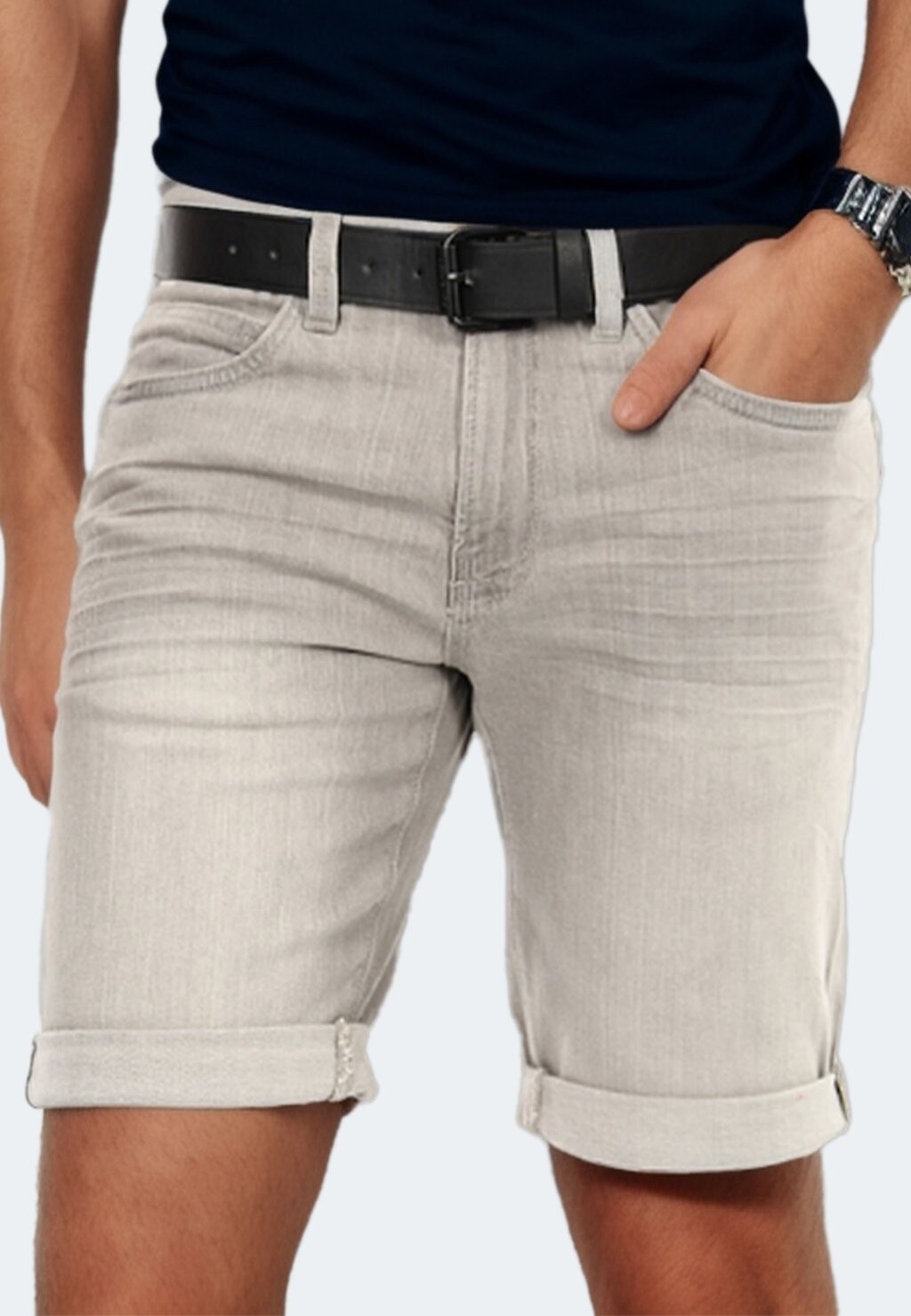 

Джинсовые шорты INDICODE JEANS, светло-серые