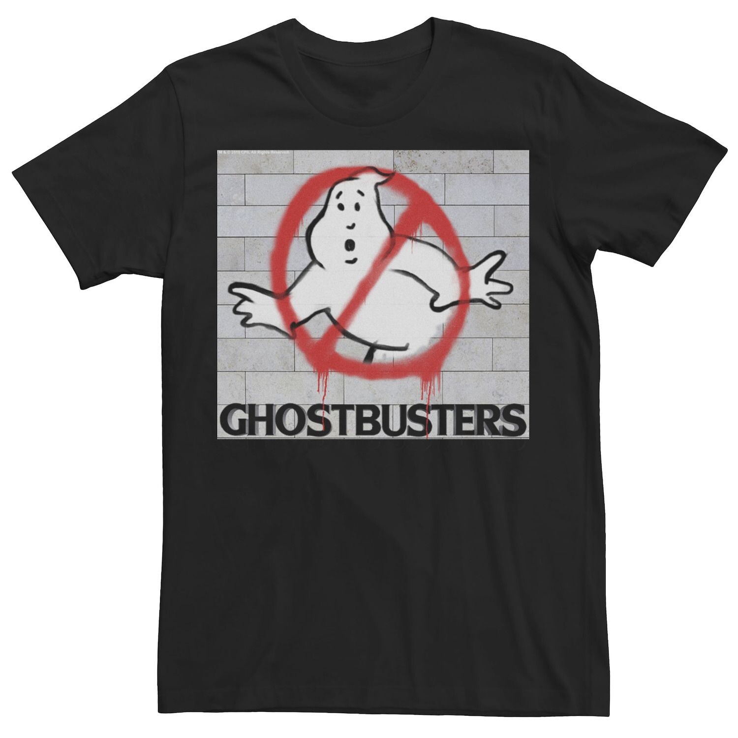

Мужская футболка с логотипом Ghostbusters Brick Spray Licensed Character, черный