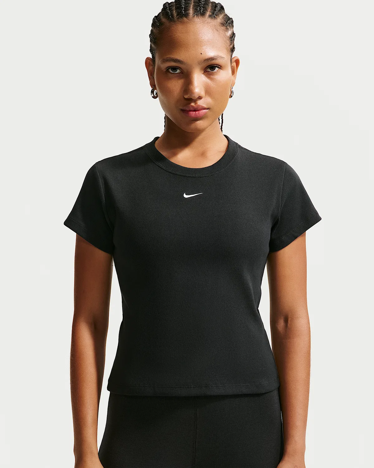 Женская облегающая футболка с коротким рукавом Nike Sportswear, Black