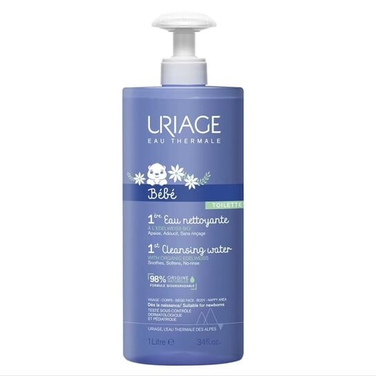 

Очищающая вода для детей без полоскания 1000мл URIAGE Bebe 1st Cleansing Water