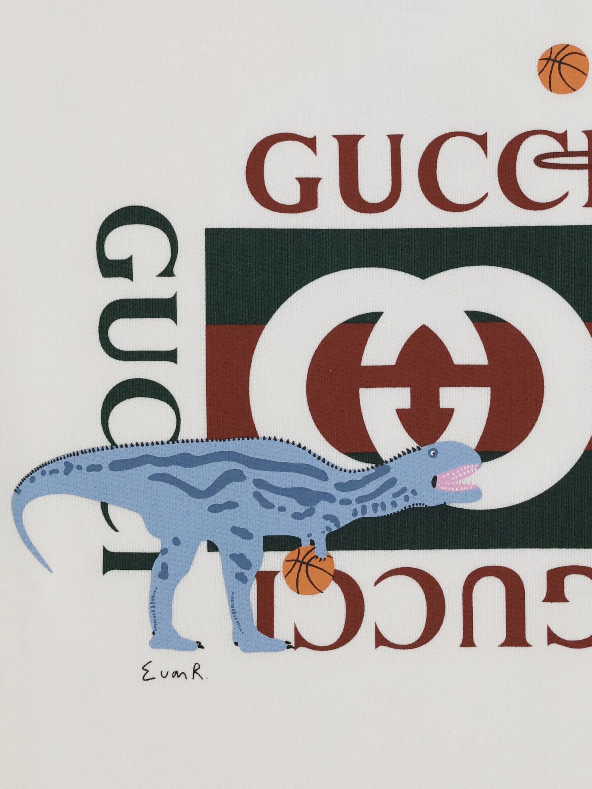 Толстовка с логотипом Gucci Kids, белый — фото 2