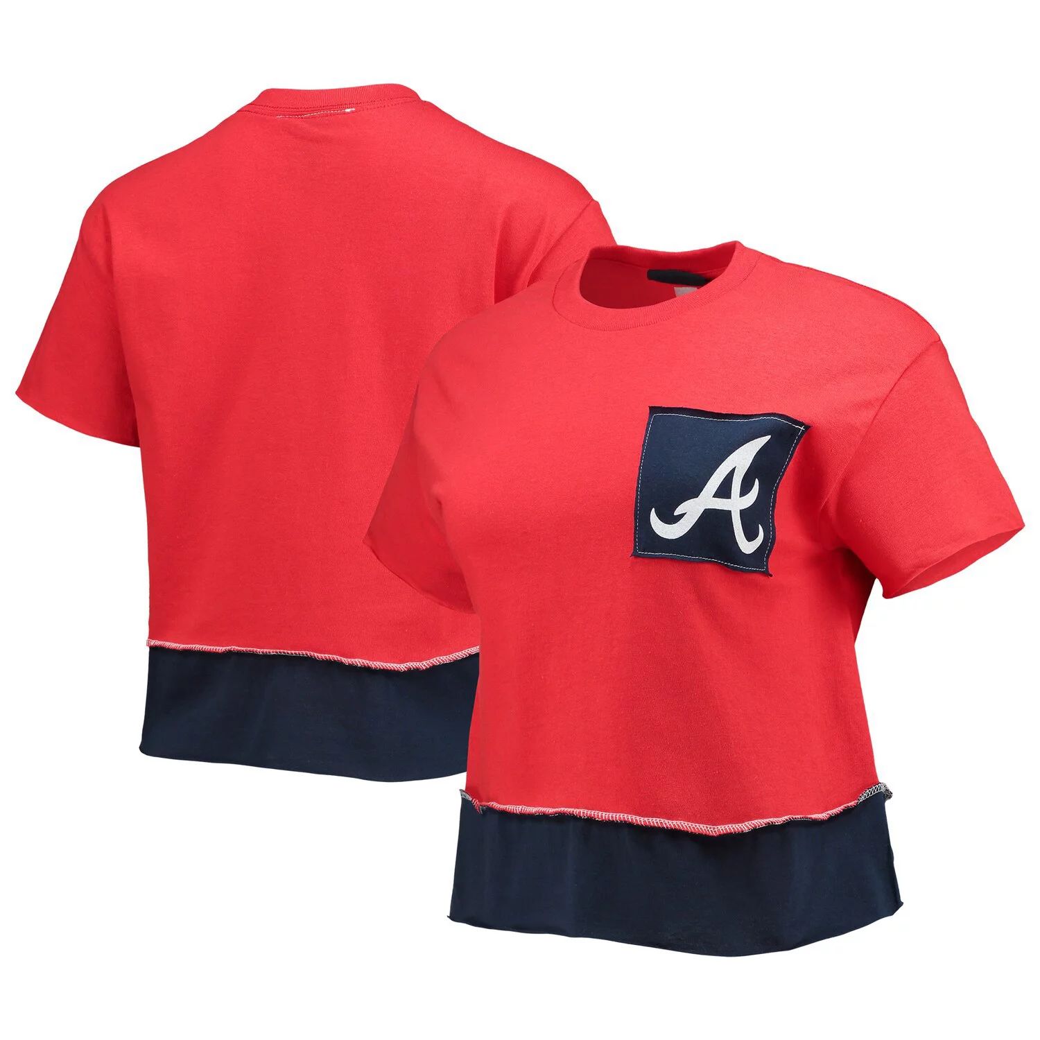 

Красная укороченная футболка женской Refried Apparel Atlanta Braves, Красный, Красная укороченная футболка женской Refried Apparel Atlanta Braves