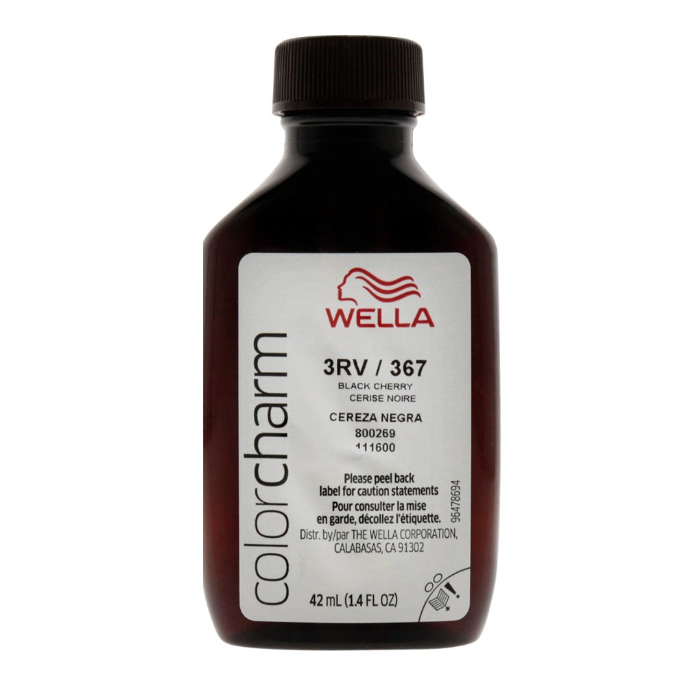 Стойкая жидкая краска для волос Color Charm - 367 3RV Black Cherry от Wella, подходит для мужчин и женщин - 1,42 унции (42 г) — фото 2