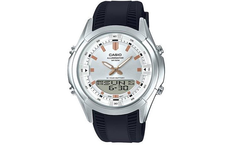 

CASIO Часы Men 46mm Silver Watch AMW-840-7AVDF, Silver Dial
