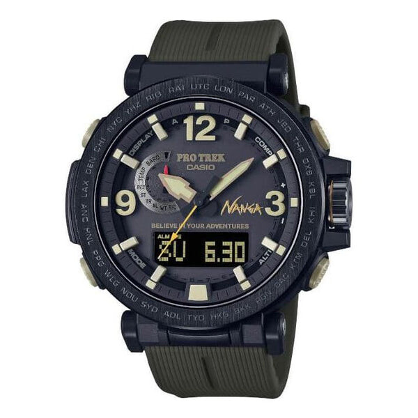 

Часы Casio Pro Trek NANGA Quartz Analog Watch 'Black Olive Green', зеленый