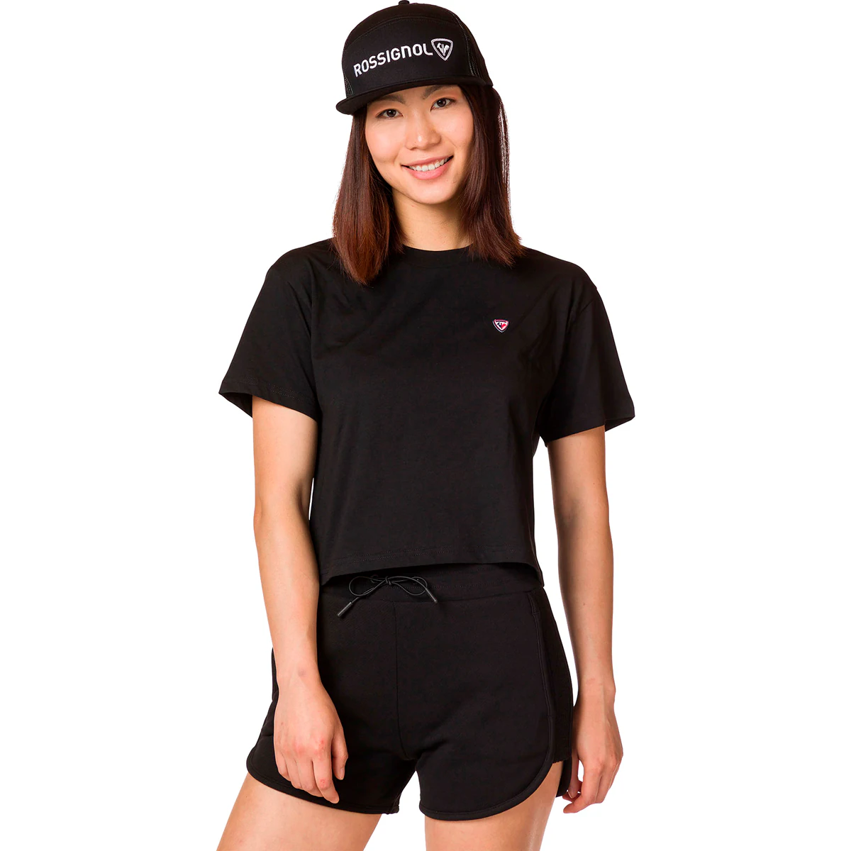

Rossi Crop Rossignol женская футболка, чёрный