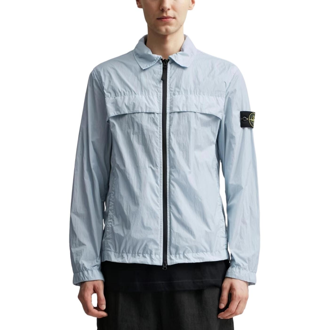 Куртка мужская небесно-голубая Stone Island, голубой — фото 3