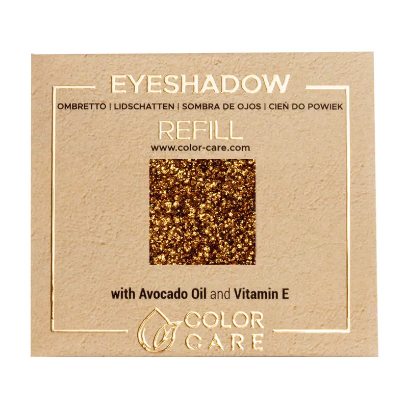 

Тени для век с веганскими блестками - 023 перу Color Care Glitter - Brown Golden, 2 гр