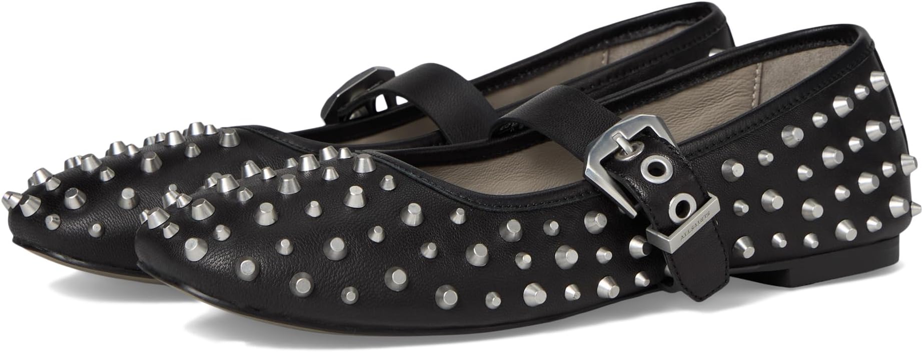 Балетки AllSaints Holly Stud Shoes, черный
