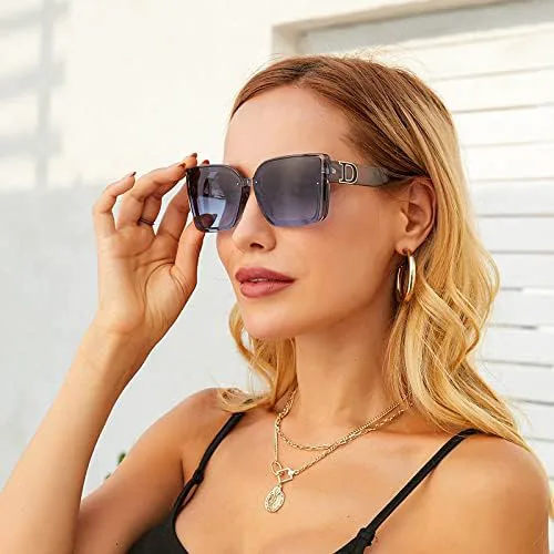 

Женские солнцезащитные очки большого размера белого цвета 2027 года, тонированные цветные линзы, защита от УФ-излучения UV400, ретро-стиль MTZJH, Wty030 Black D