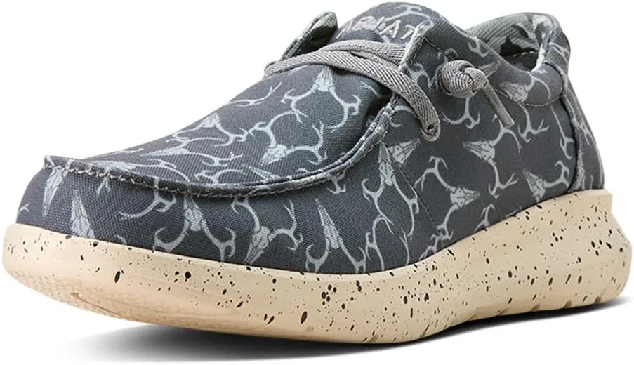 Ботинки мужские ARIAT Hilo, серый с рисунком Deerskull
