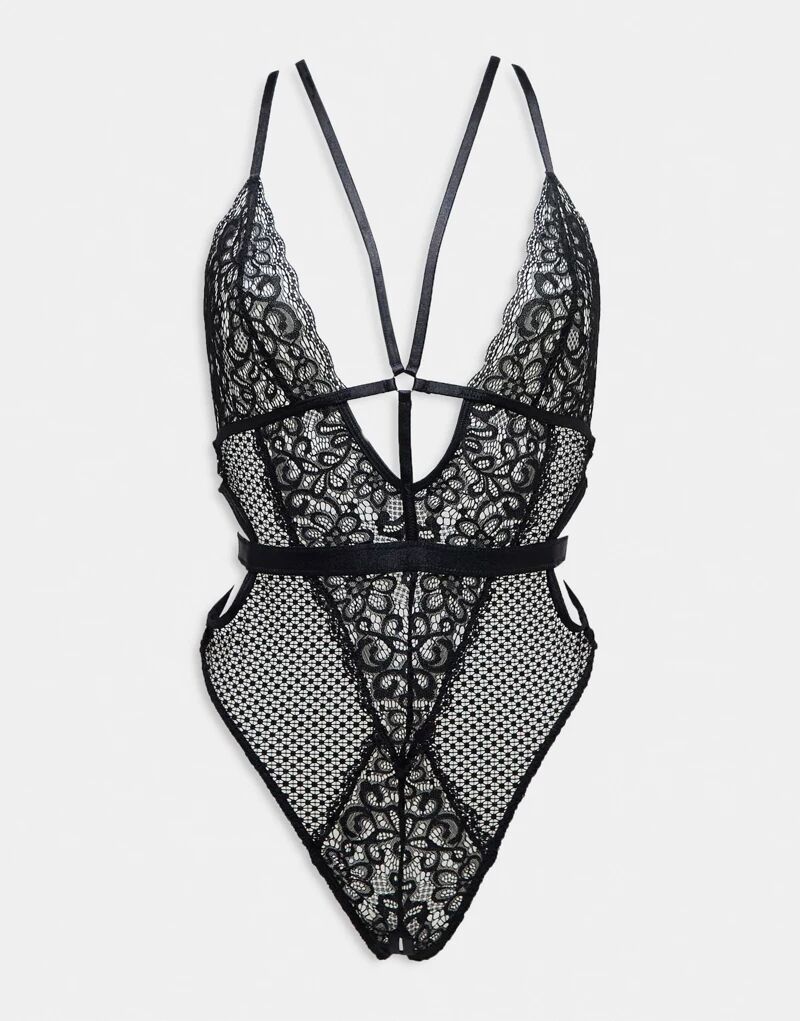 

Боди из кружева и сетки Ann Summers Obsession, черный