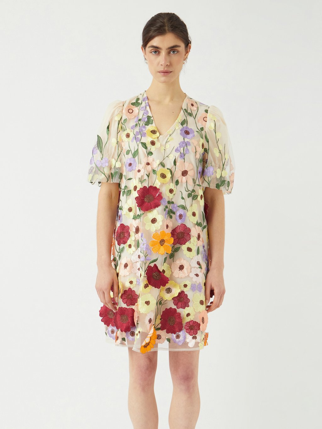 

Коктейльное/вечернее платье FLOWERING DRESS YAS, кремовый