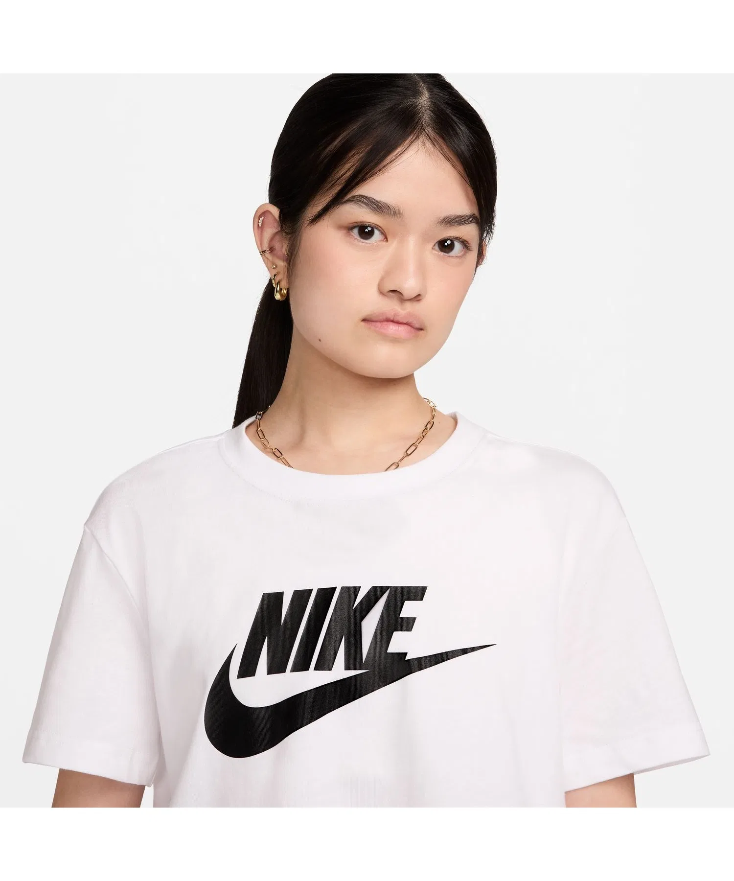 Женская футболка Nike Essential Crop Icon French Terry — фото 3