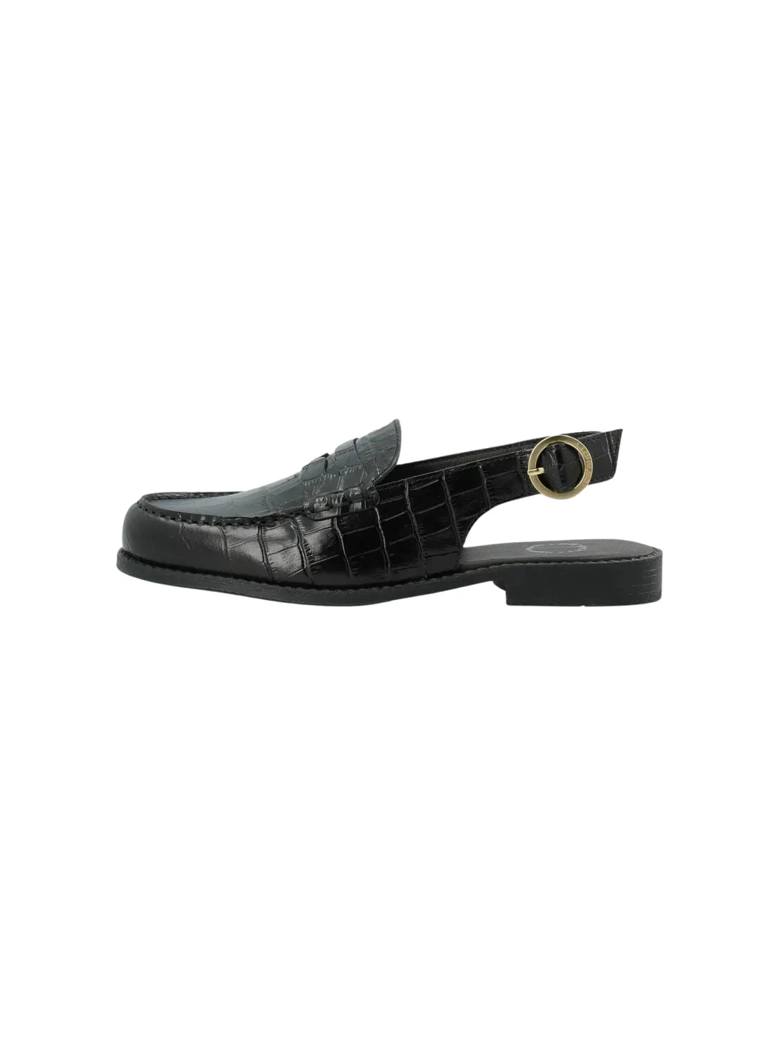 Слиперы из кожи, Cashott, black croco