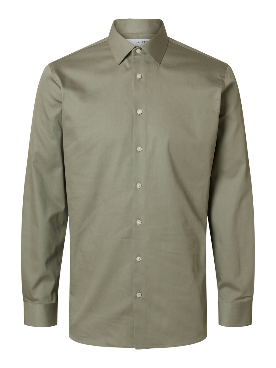 

Рубашка Slim Fit на пуговицах SELECTED, серый