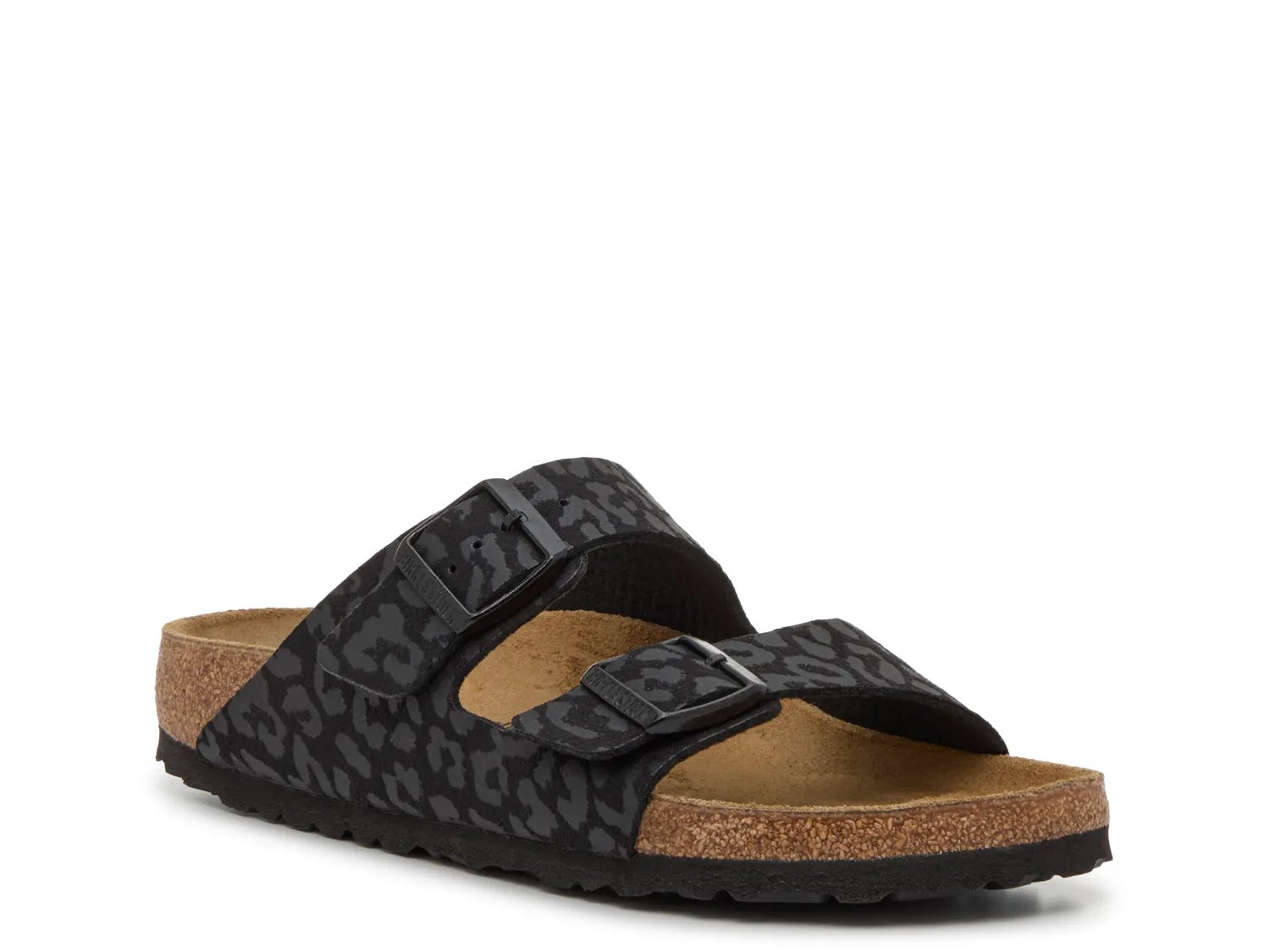 Сандалии Birkenstock Arizona Slide Sandal - Women's, Black/Grey Leopard Print