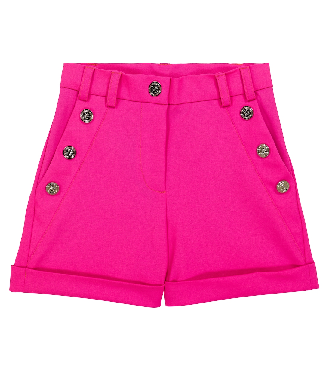 

Шорты из смесовой шерсти Balmain Kids, Fuxia