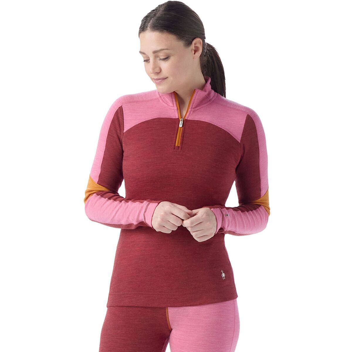 

Классический термобельевой топ с молнией на 1/4 из мериносовой шерсти Smartwool, мультиколор