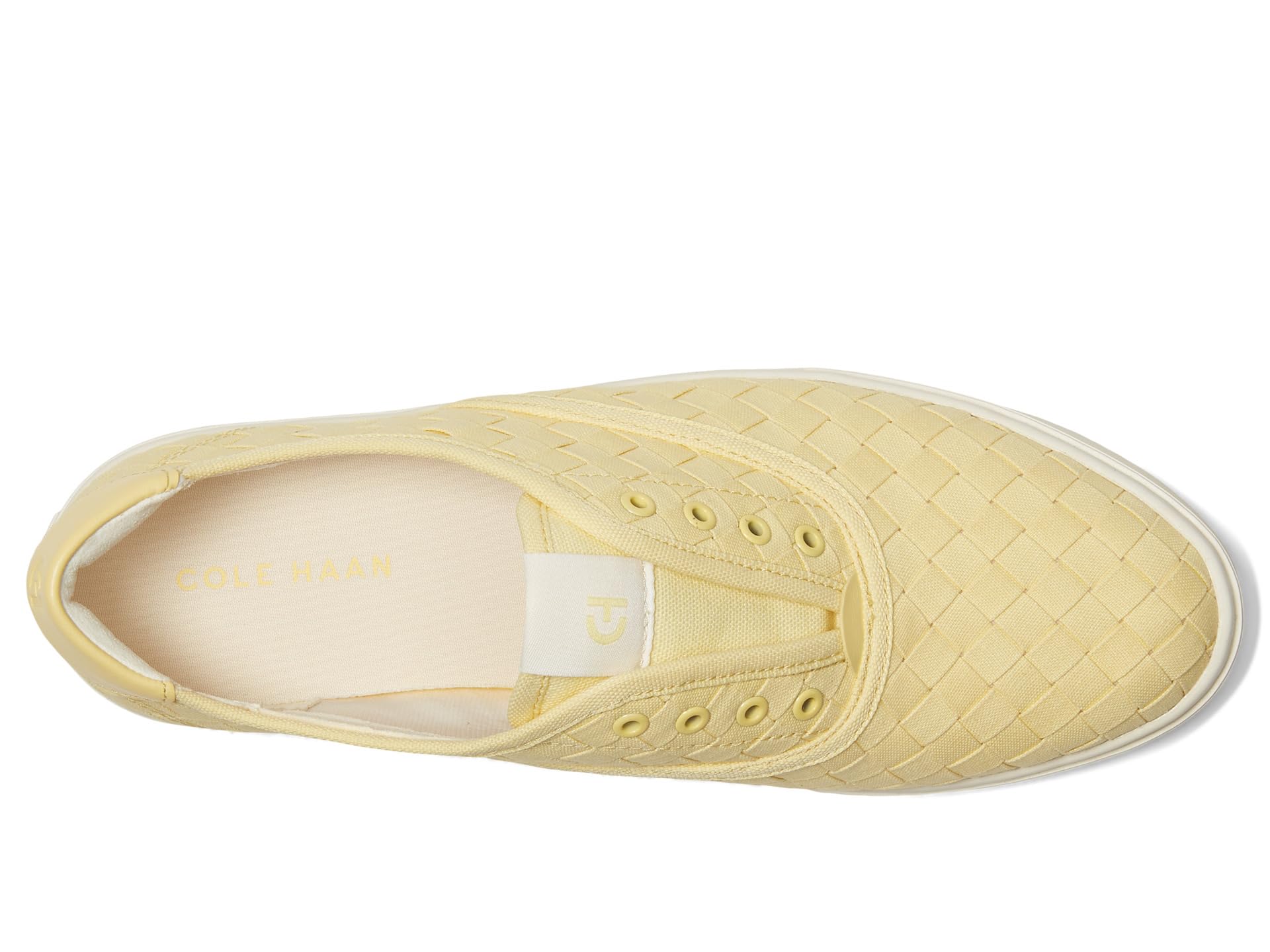 Кроссовки Cole Haan Grandpro Harbor Sneakers, цвет Pale Banana Woven Canvas/Leather/Ivory — фото 2