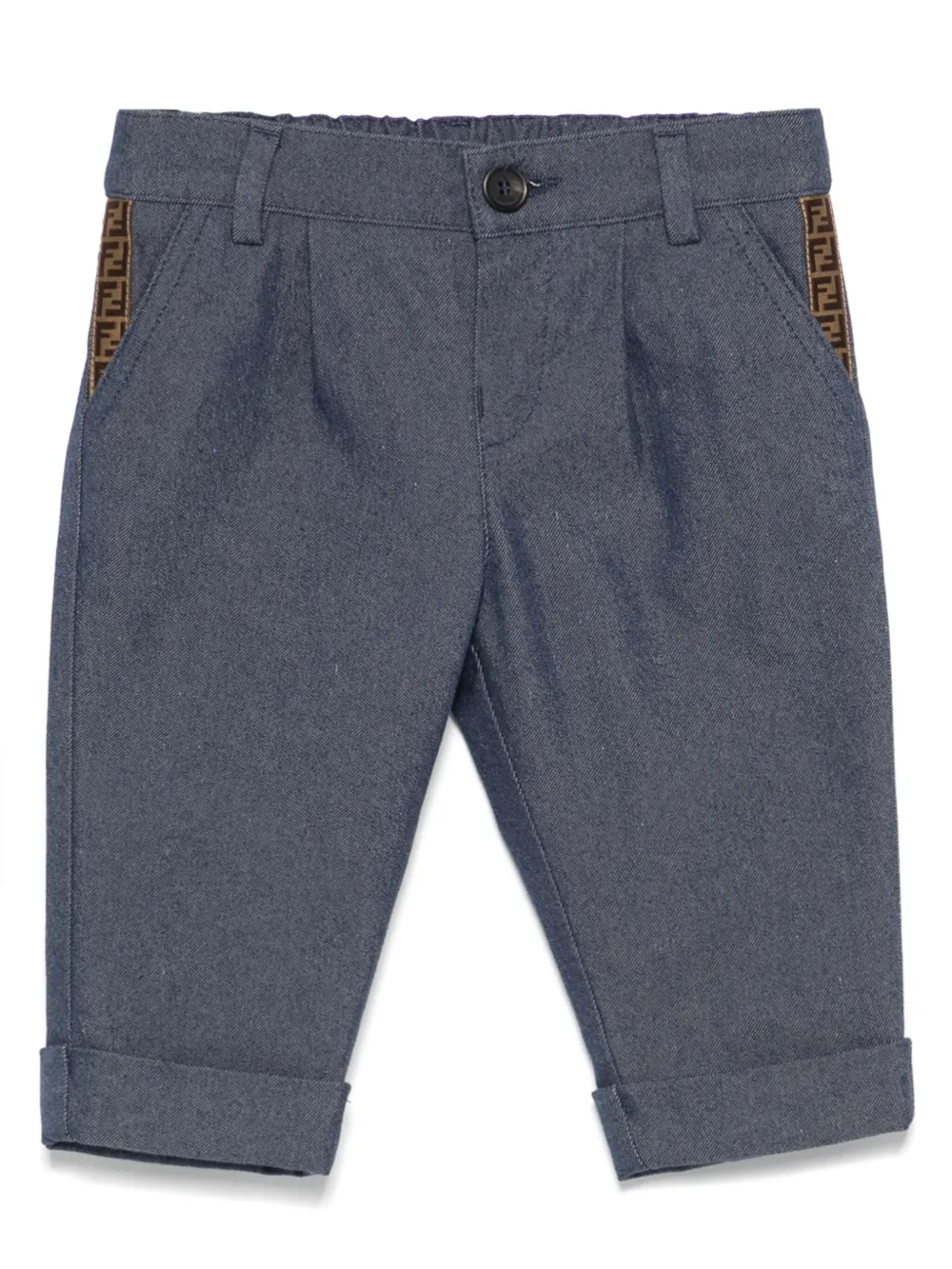 

Брюки с логотипом FF FENDI KIDS, синий