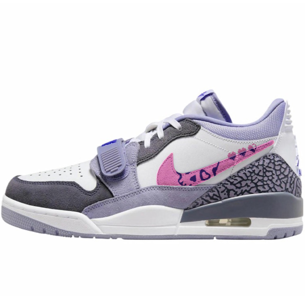 

Jordan Баскетбольные кроссовки Legacy 312 Vintage, низкие, мужские, белые, фиолетово-розовые