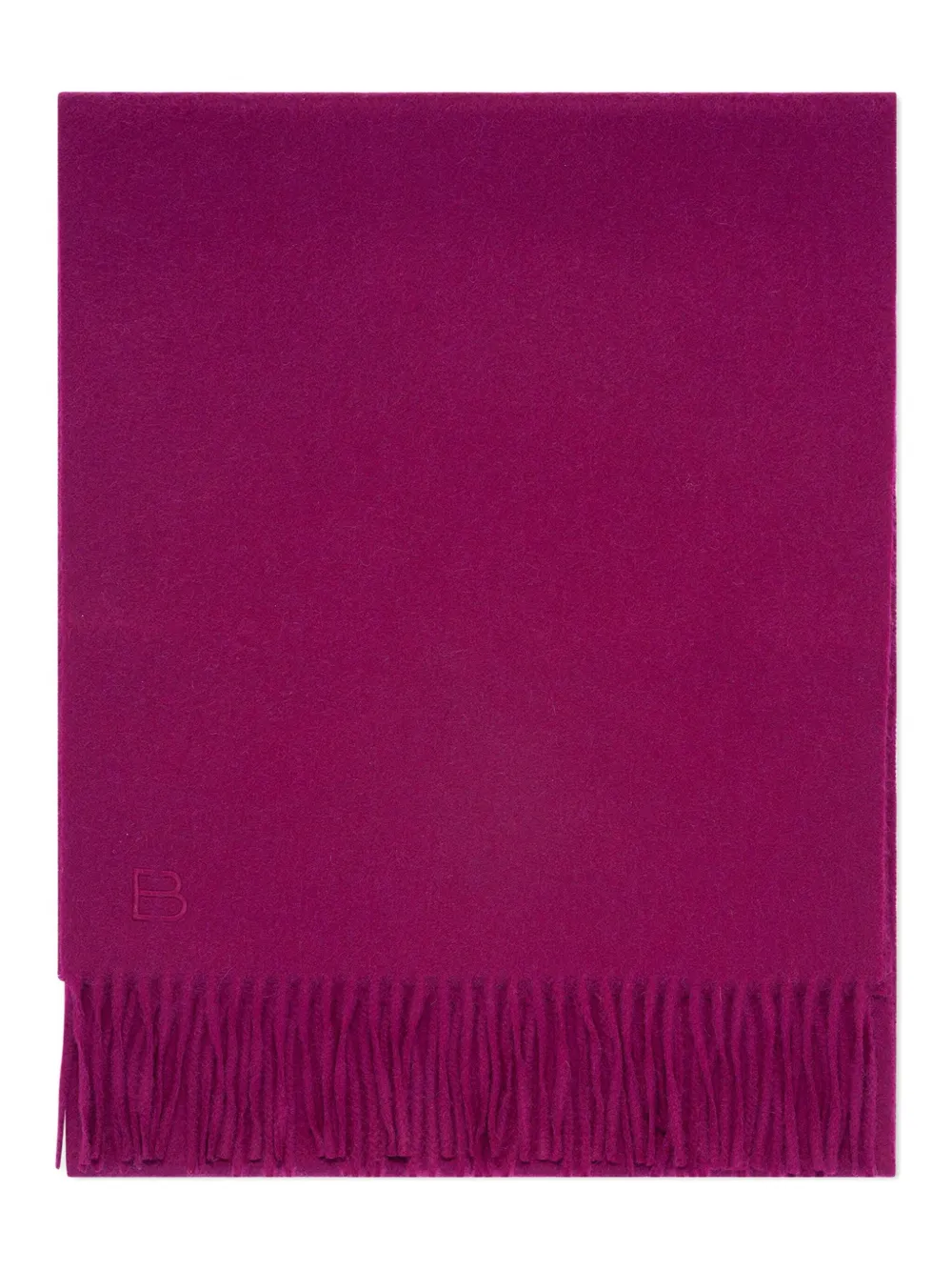 

Шарф с монограммой и бахромой Eric Bompard, фиолетовый