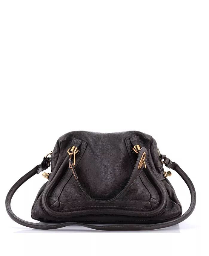 

Средняя сумка Paraty с верхней ручкой из кожи Pre-Owned Chloe, серый