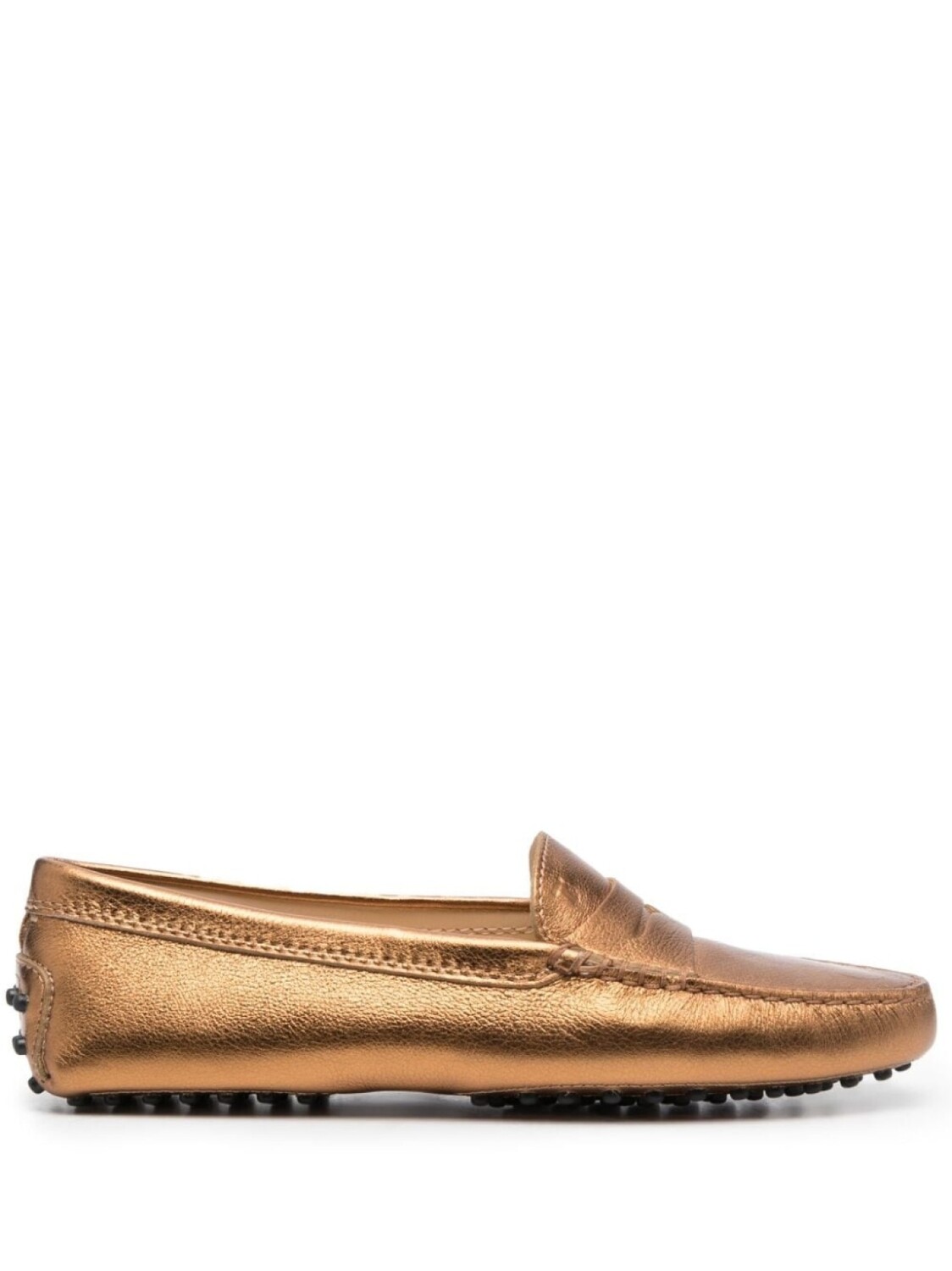 

Tod's лоферы с эффектом металлик, золотистый