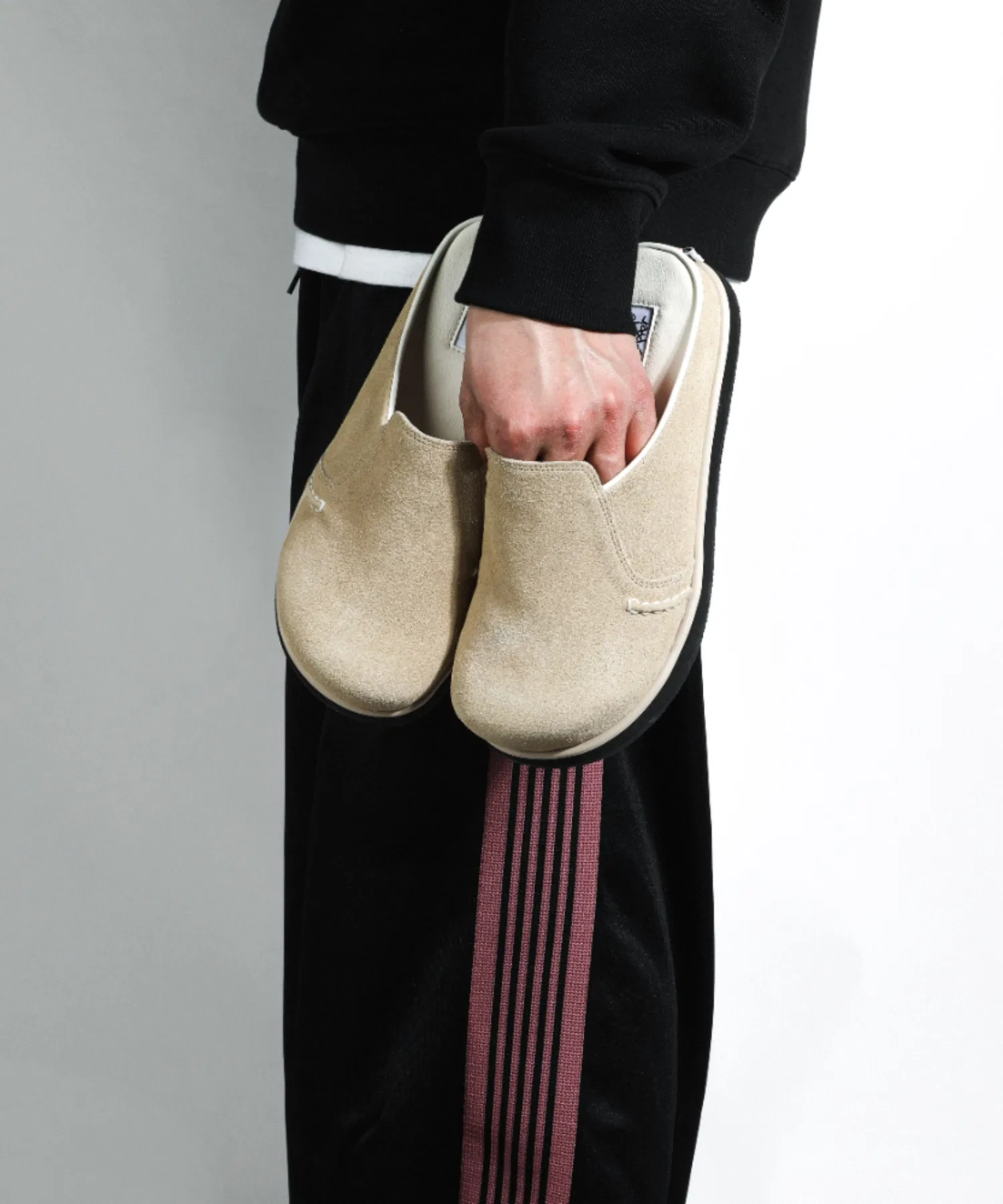 Унисекс сланцы из замши Elldu Toe-Pper бежевые