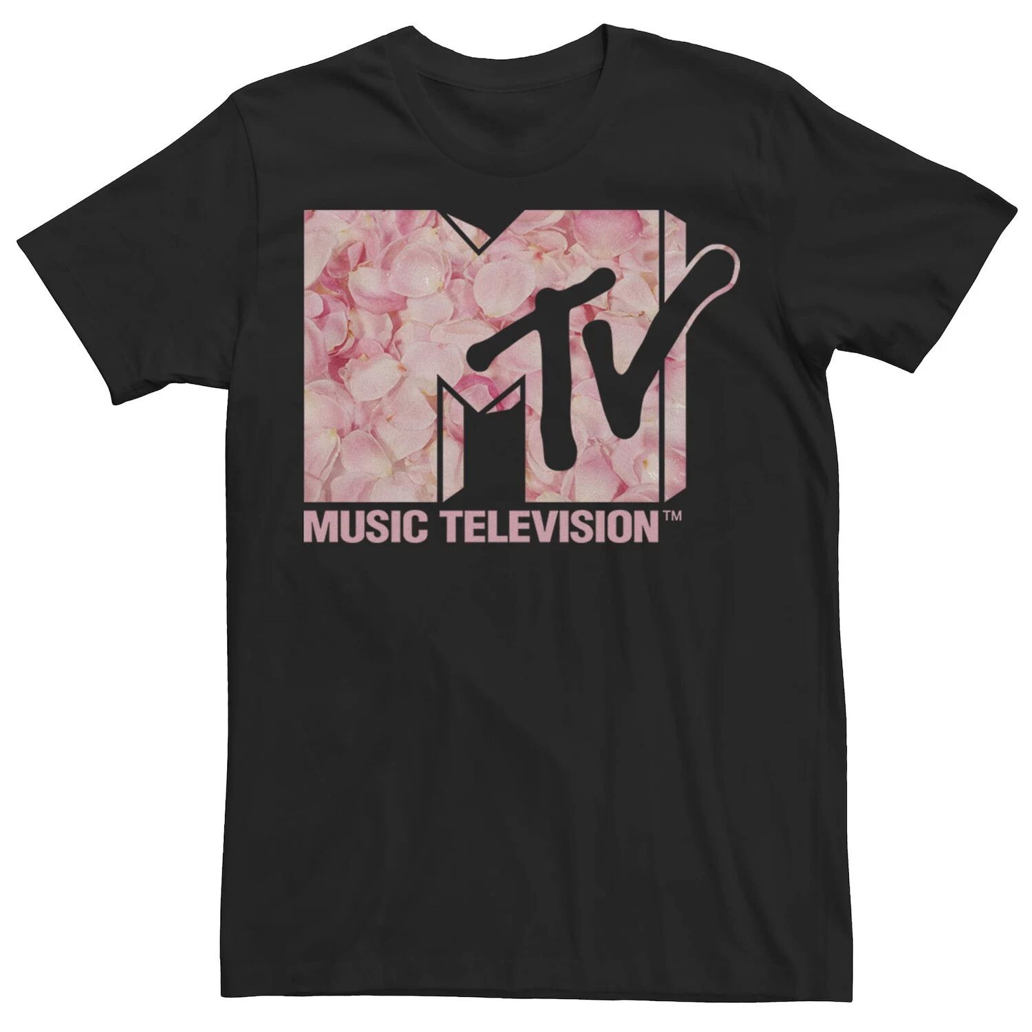 

Мужская футболка с логотипом MTV Music Television розового цвета с лепестками роз Licensed Character, Розовый, Мужская футболка с логотипом MTV Music Television розового цвета с лепестками роз Licensed Character