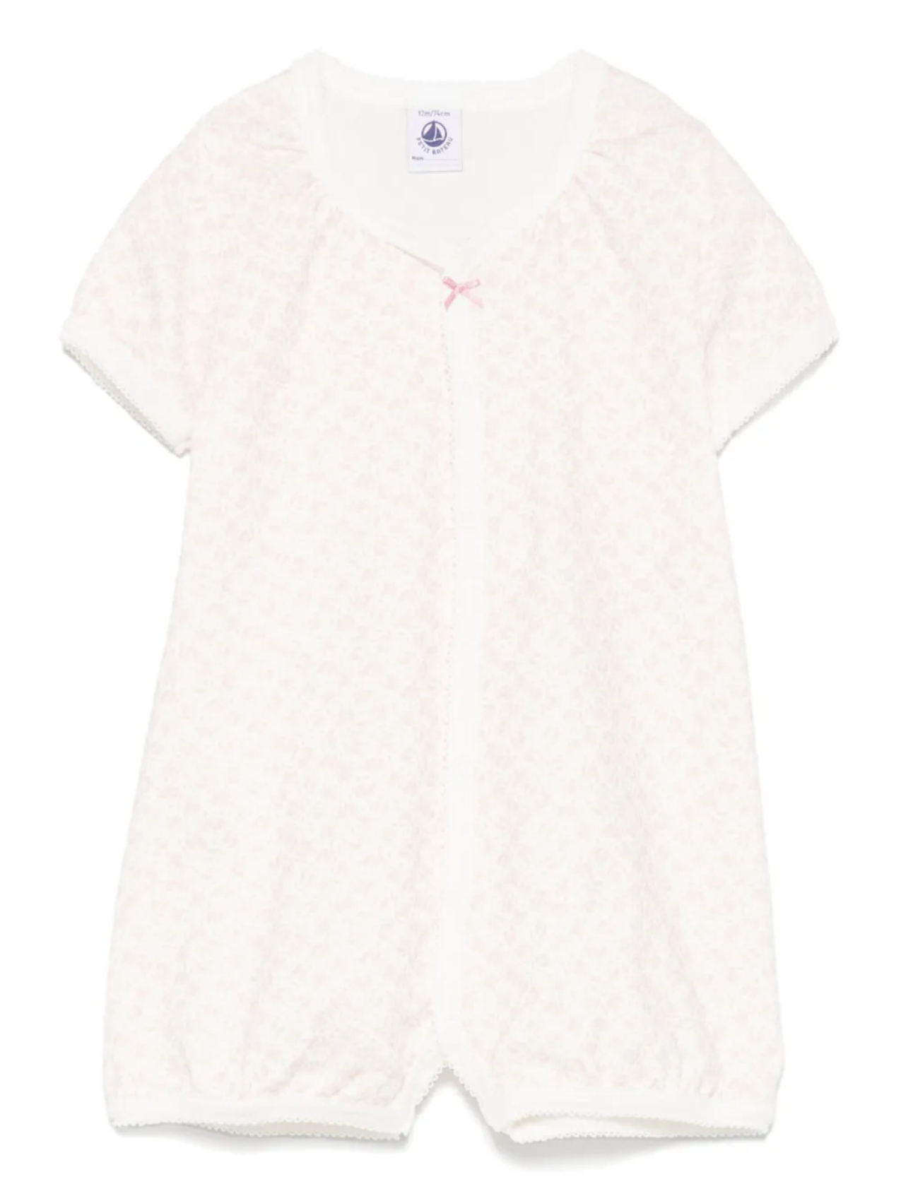 

Комбинезон с цветочным принтом Petit Bateau, белый