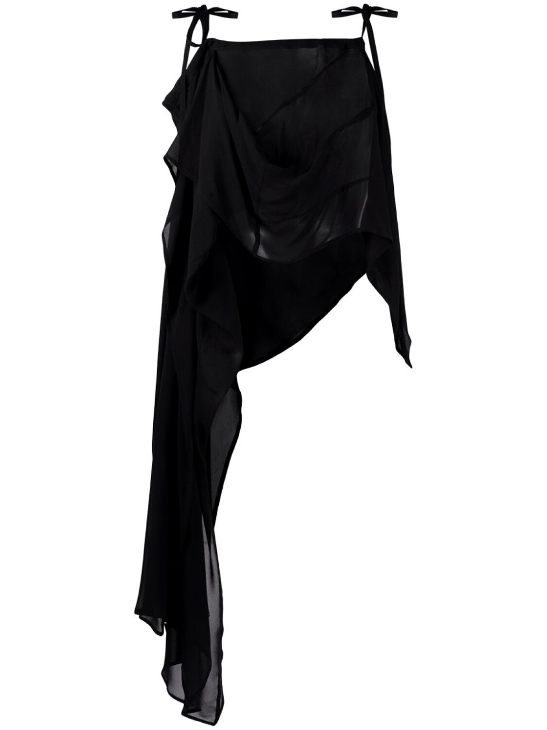 

Платье миди асимметричного кроя Ann Demeulemeester, черный