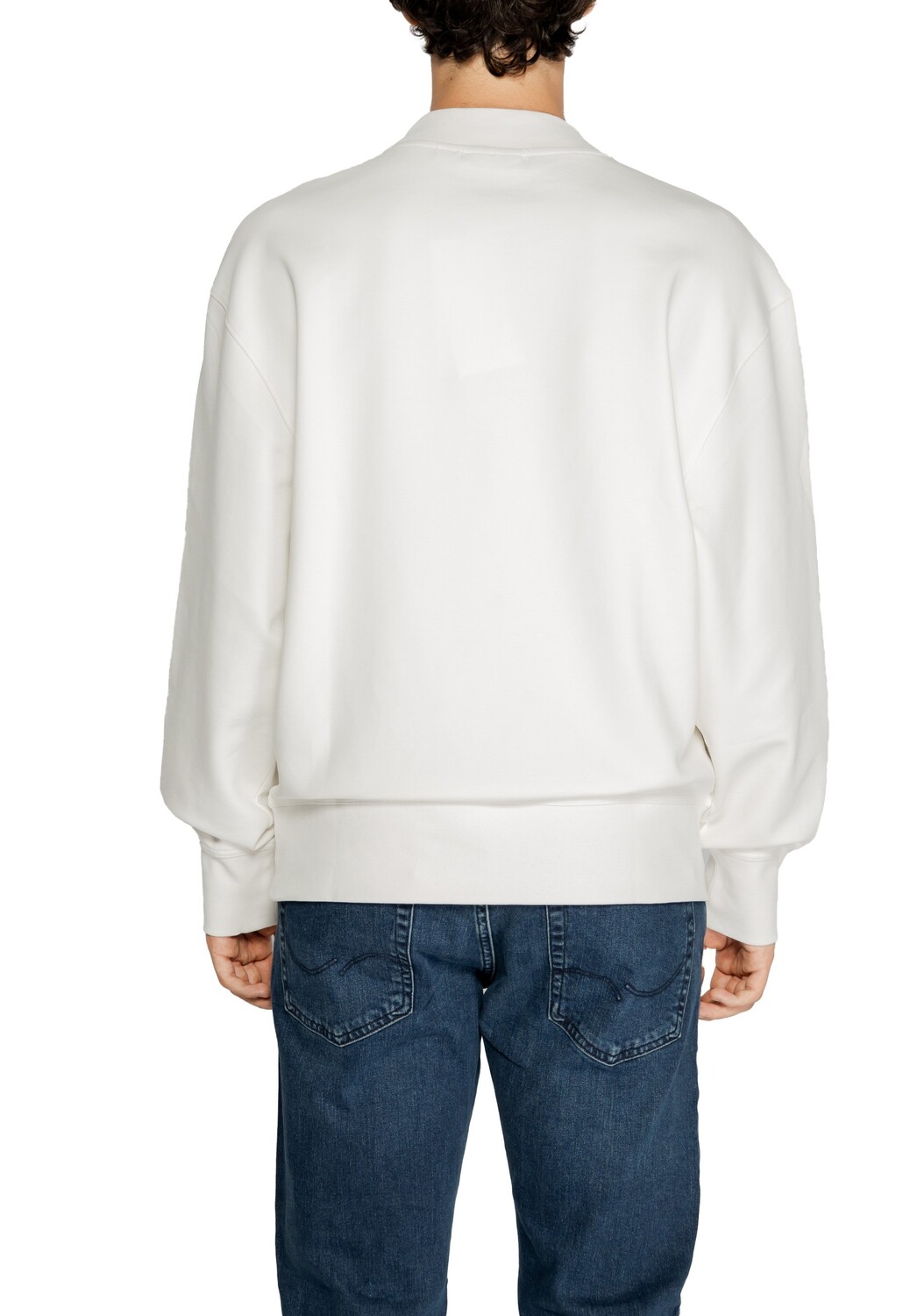 Свитшот мужской Calvin Klein однотонный, белый — фото 3