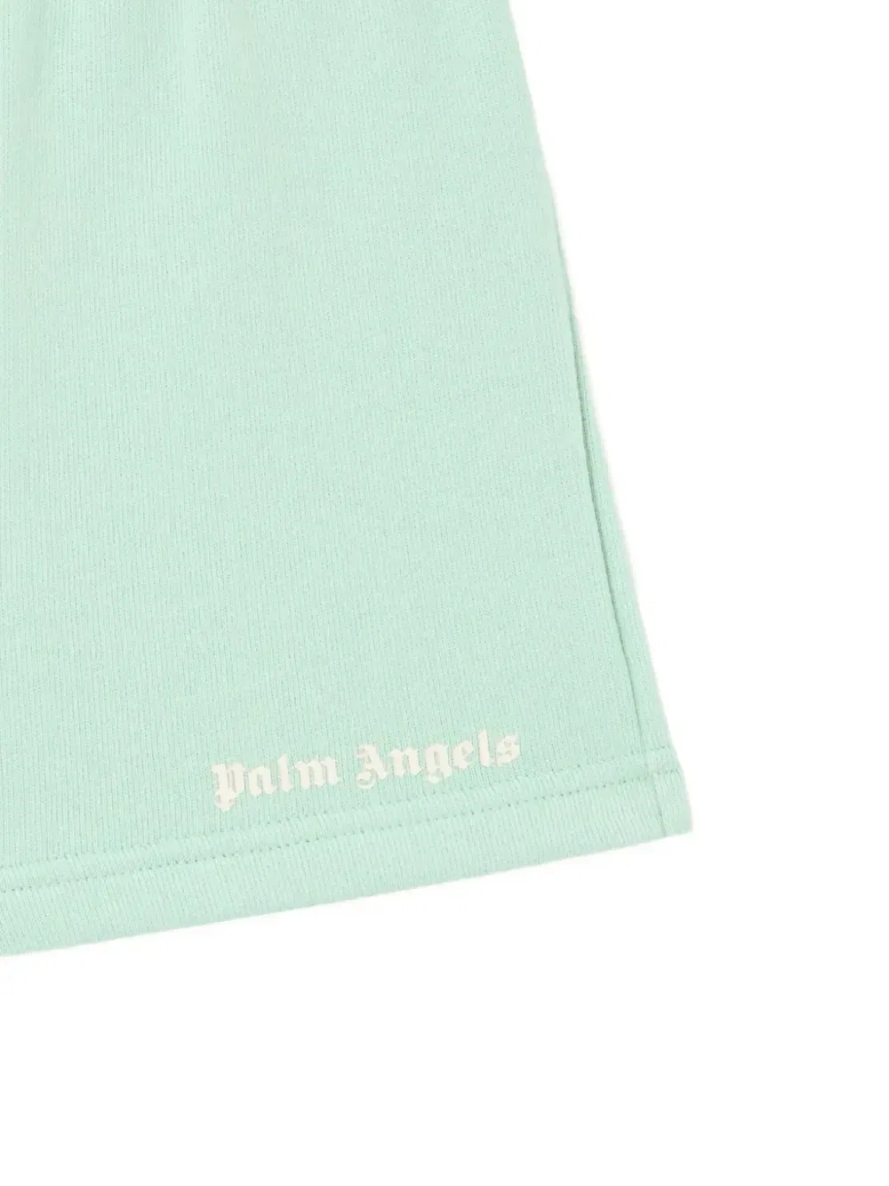 Короткие спортивные шорты с логотипом Palm Angels Kids, зеленый — фото 3