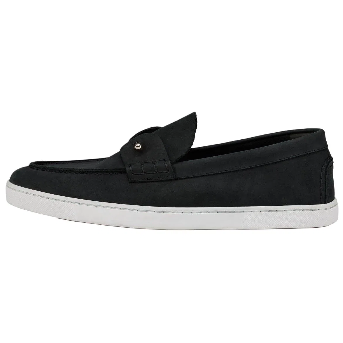 Лоферы кожаные с металлической фурнитурой Christian Louboutin