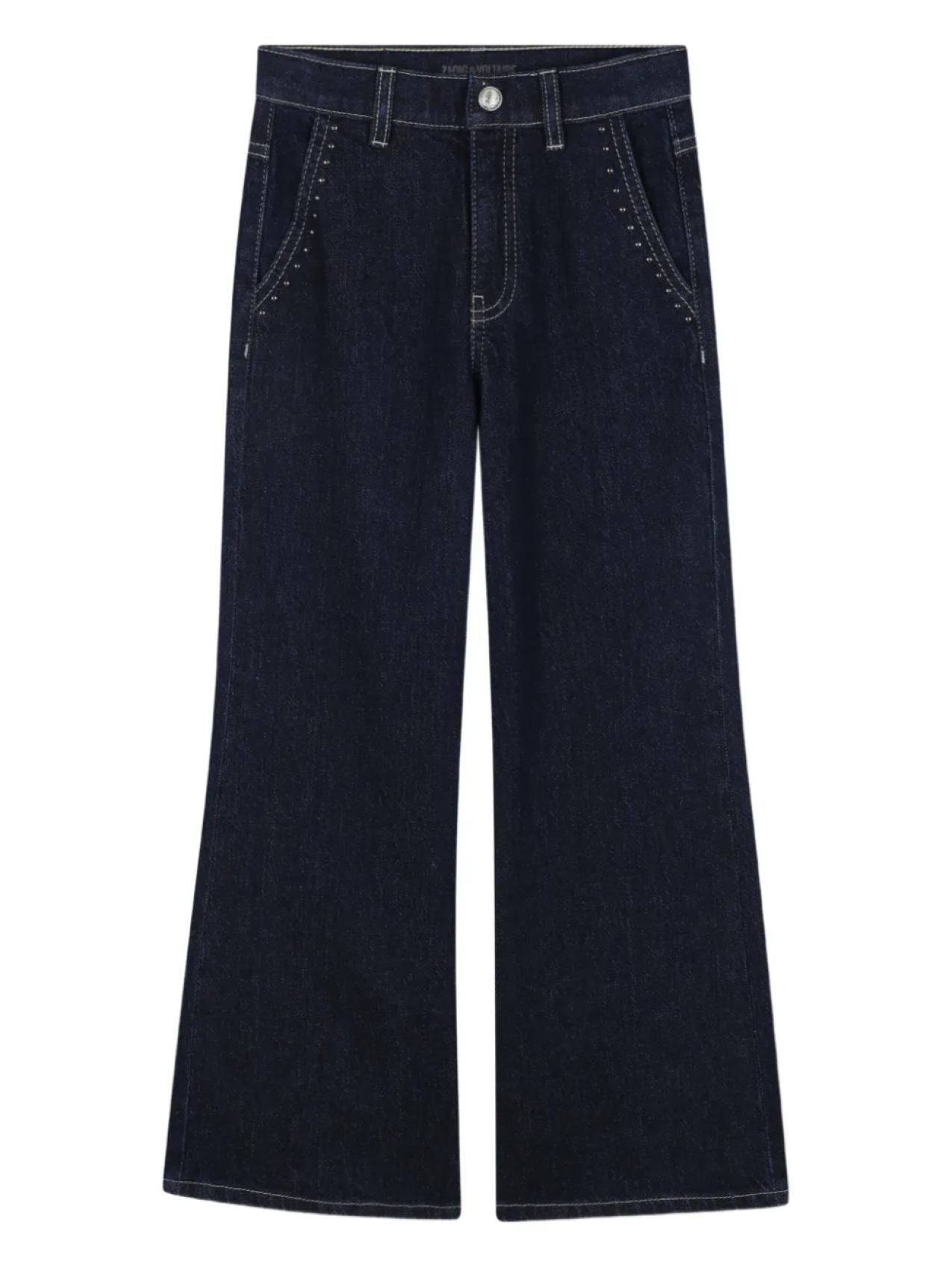 

Zadig & Voltaire Kids джинсы с заклепками, синий