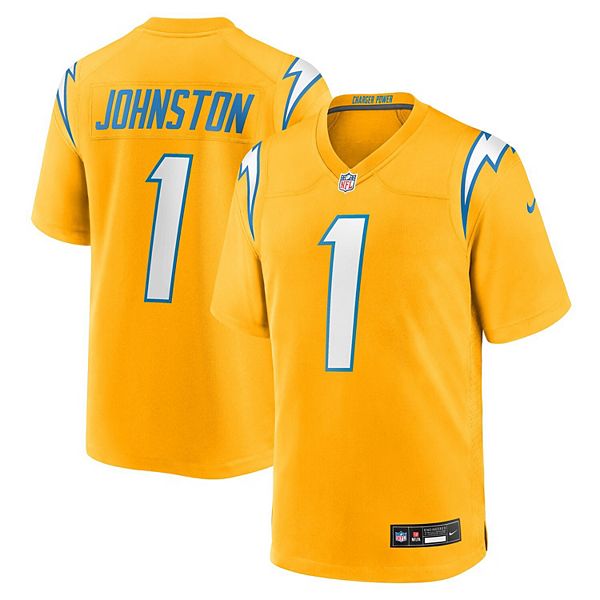 

Мужская футболка Quentin Johnston Gold Los Angeles Chargers Alternate Charger Power Game Player Nike