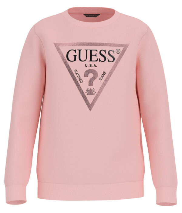 

Толстовка детская Guess с круглым вырезом, розовый