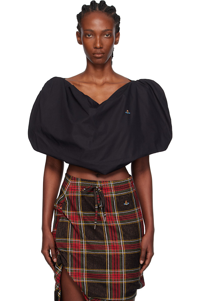 

Блузка с сердечками Vivienne Westwood, черный