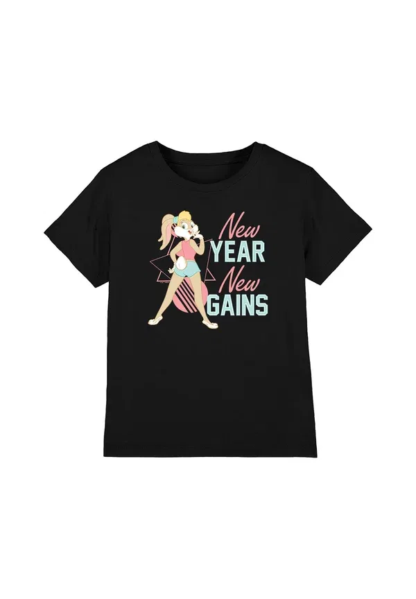 Футболка Looney tunes new year new gains lola print t-shirt Cotton Soul, черный